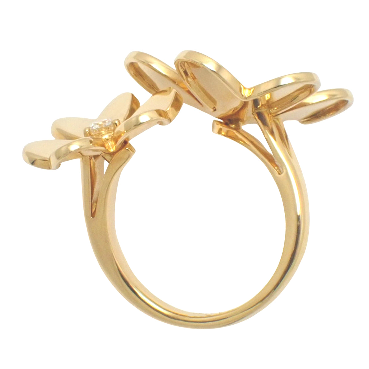 フリヴォル アントレ レ ドア リング ダイヤモンド イエローゴールド K18YG 53 11.1g