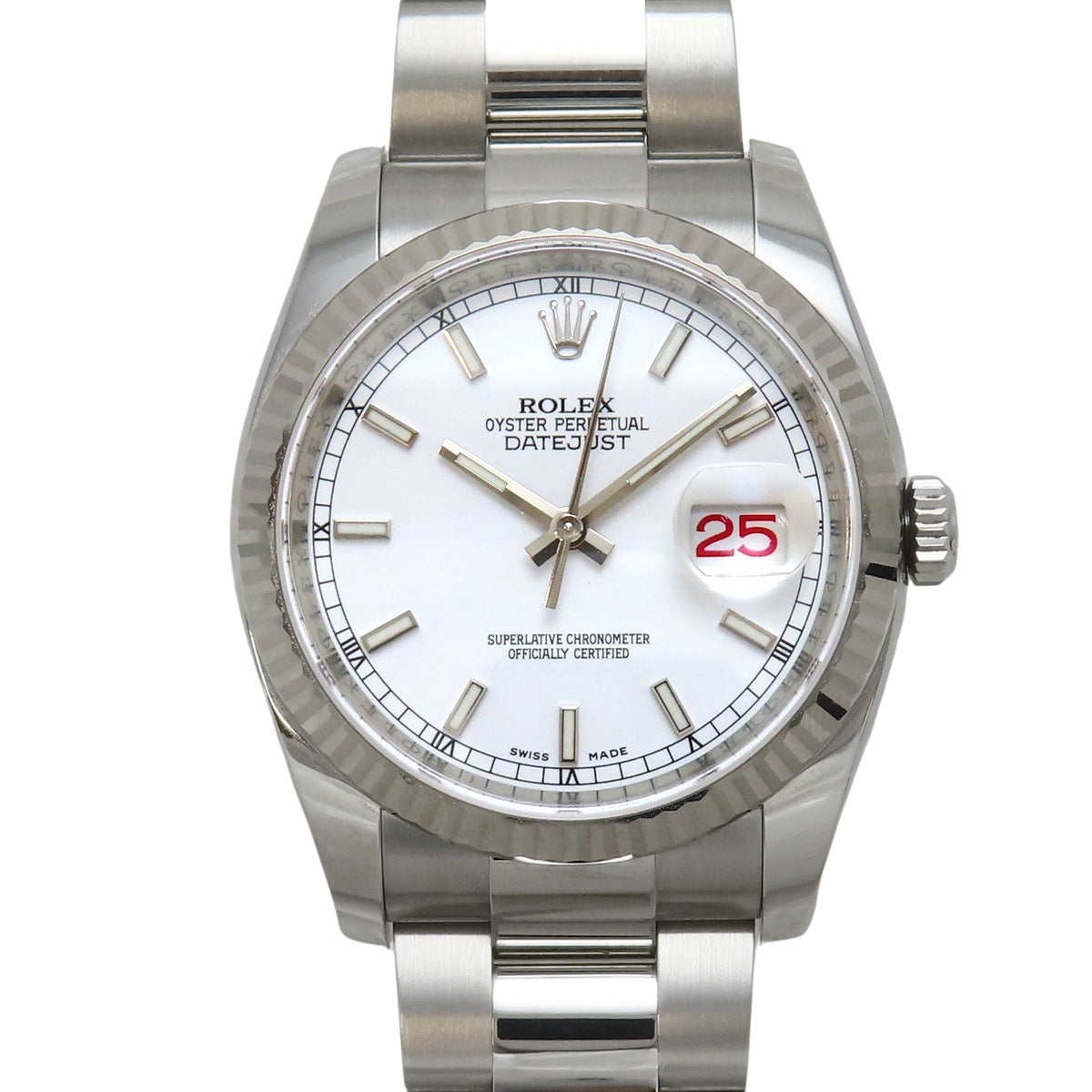 デイトジャスト 116234 WG/SS ランダム番 ホワイト 自動巻き メンズ