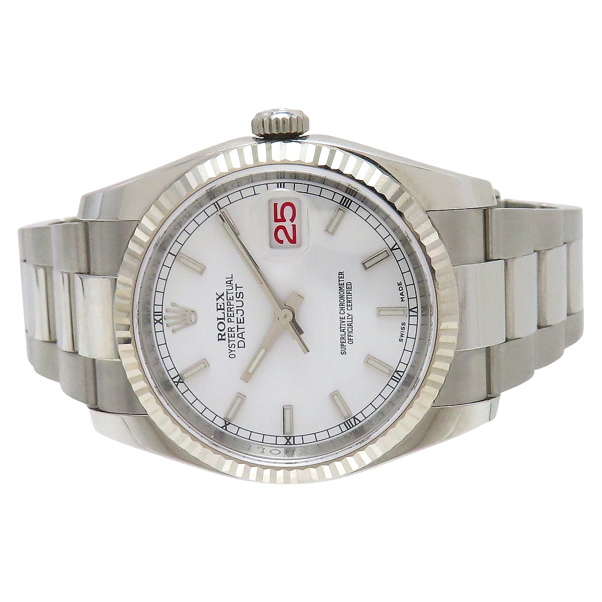 デイトジャスト 116234 WG/SS ランダム番 ホワイト 自動巻き メンズ