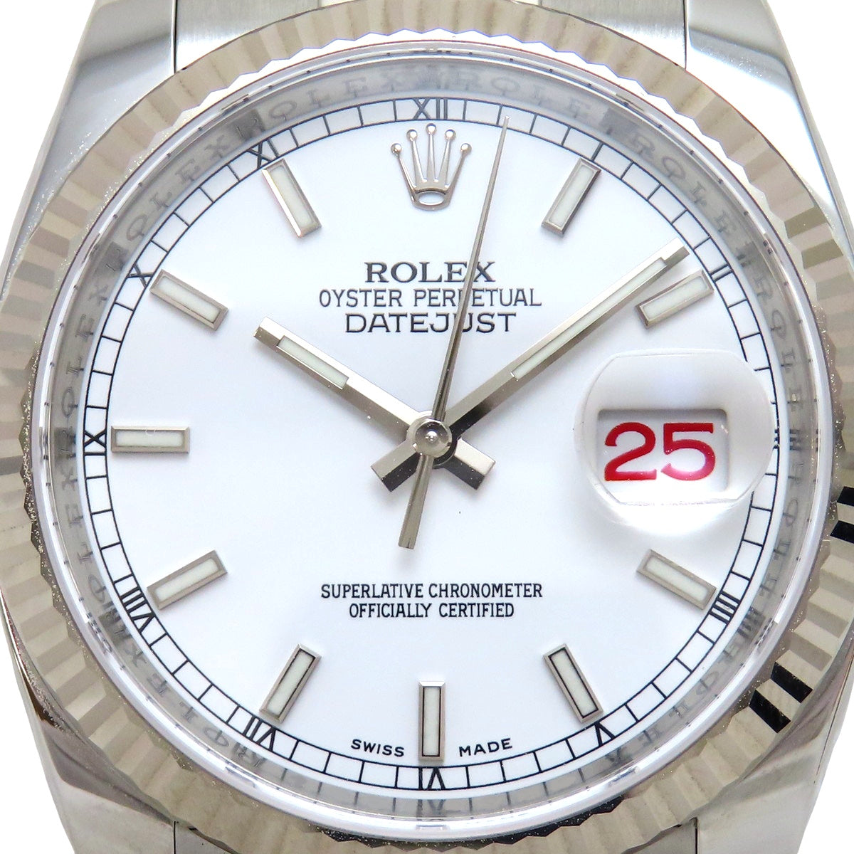 デイトジャスト 116234 WG/SS ランダム番 ホワイト 自動巻き メンズ