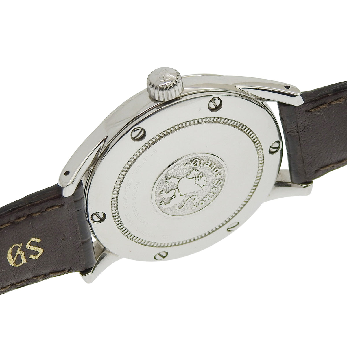 9S机械式 SBGW001 不锈钢/皮带 白色 手动上链 男士