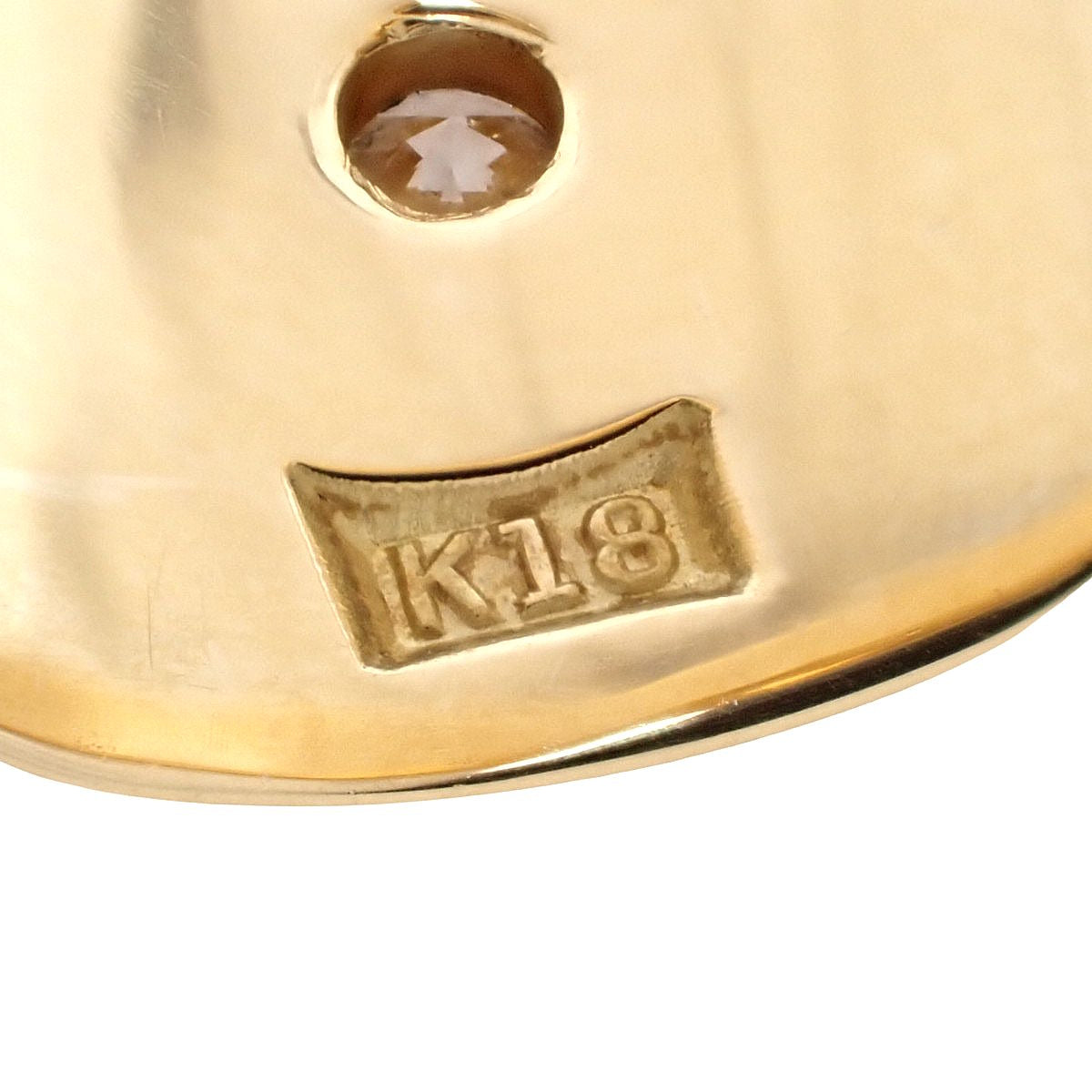 ダイヤモンド 印台リング D0.225 イエローゴールド K18YG 14.9g