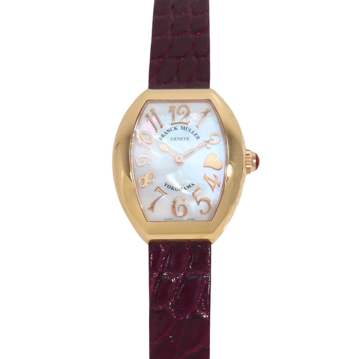 ハートトゥハート 5002SQZ C3H Y MOP YG/革 ホワイト クオーツ レディース