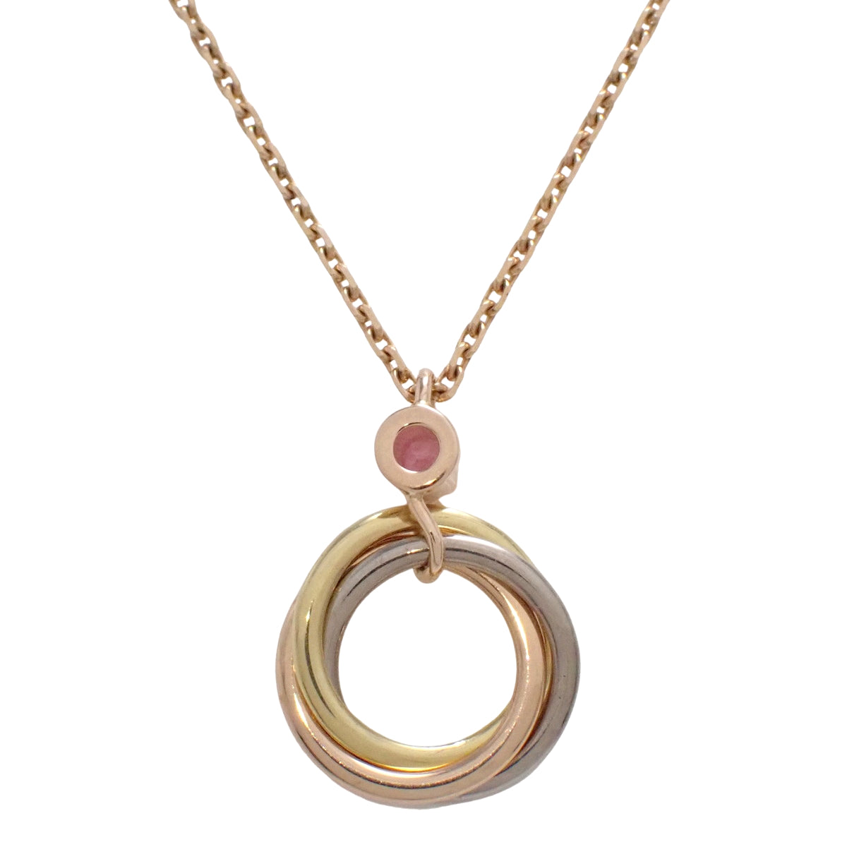 ベビートリニティ ネックレス ピンクサファイア K18YG WG PG 3.0g