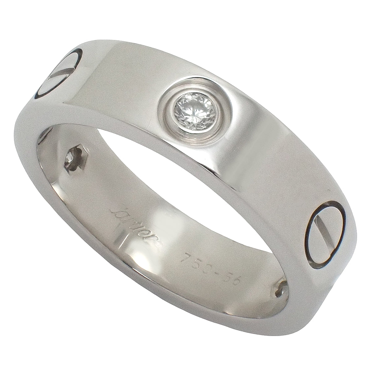 LOVE Ring Classic Model Diamond White Gold K18WG 56 9.4g