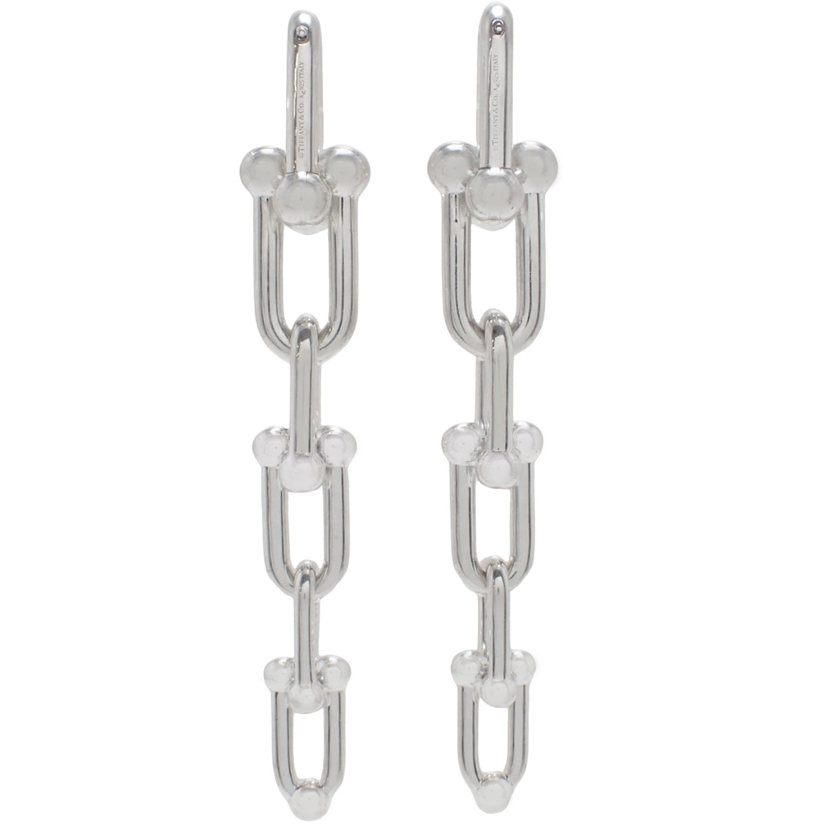 グラジュエイテッド リンク ピアス シルバー SV925