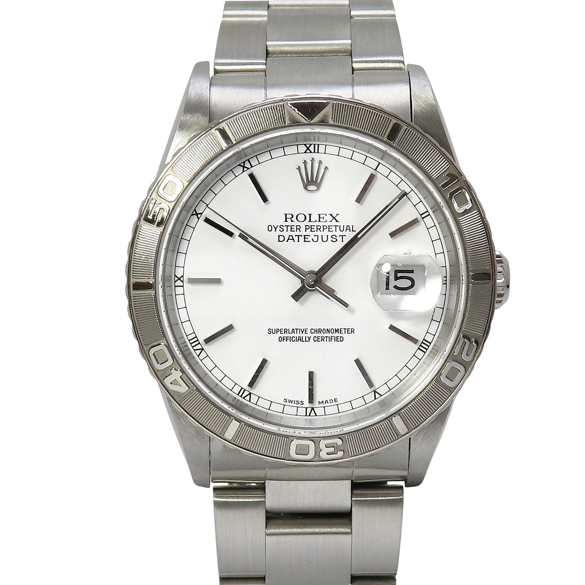 デイトジャスト 16264 WG/SS ホワイト 自動巻き メンズ