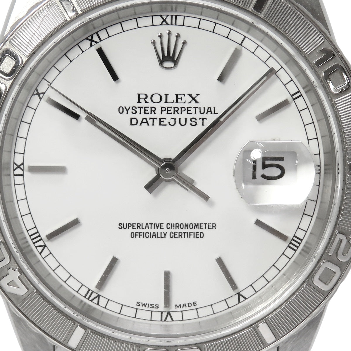 デイトジャスト 16264 WG/SS ホワイト 自動巻き メンズ