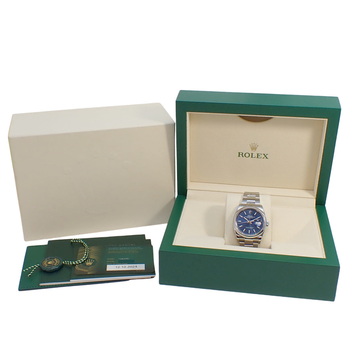 デイトジャスト36 126200 SS ランダム番 ブルー 自動巻き メンズ