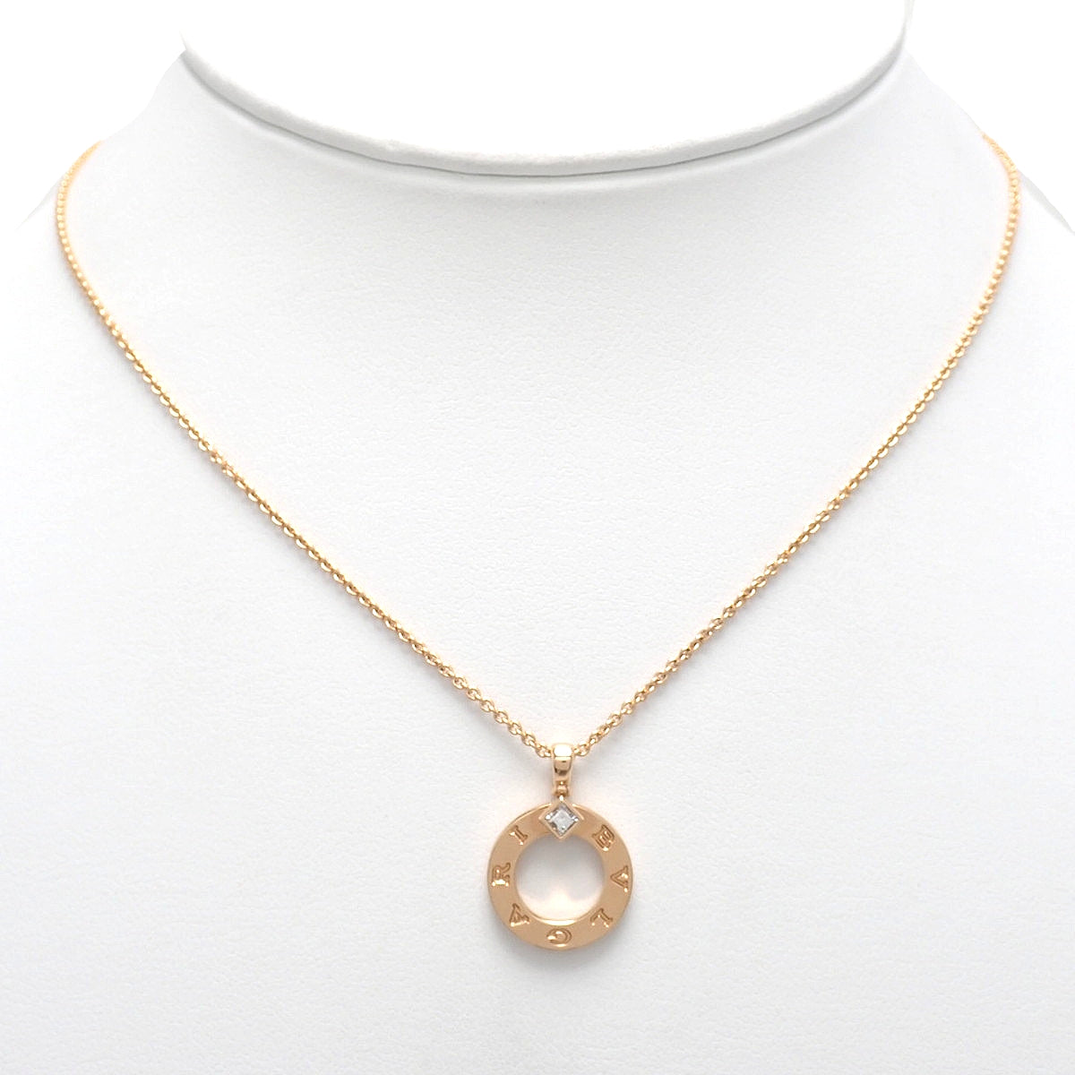 宝格丽 (Bvlgari) 玫瑰金钻石项链，18K 金，9.2 克