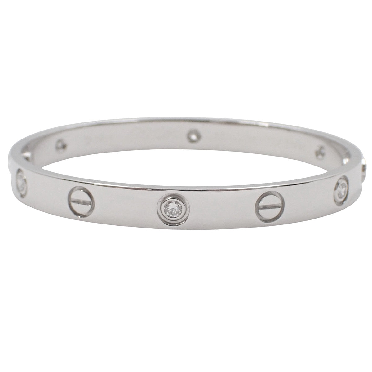 Love ブレスレット ダイヤモンド6石 ダイヤモンド ホワイトゴールド K18WG 29.3g