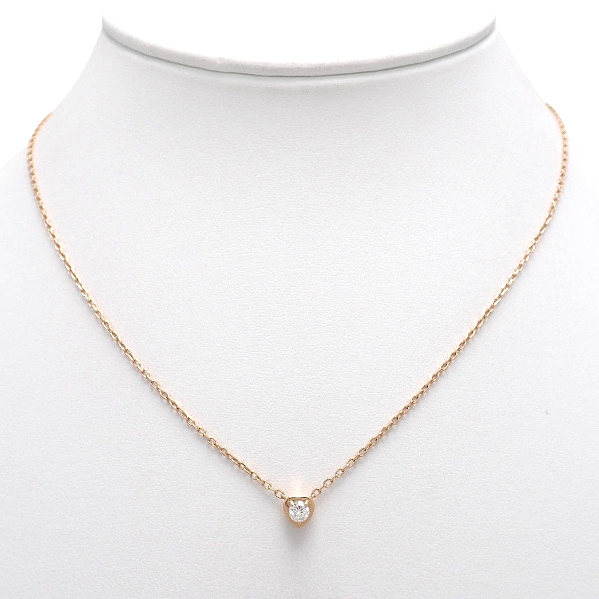 ディアマン レジェ ハート ネックレス ダイヤモンド ピンクゴールド K18PG 3.2g