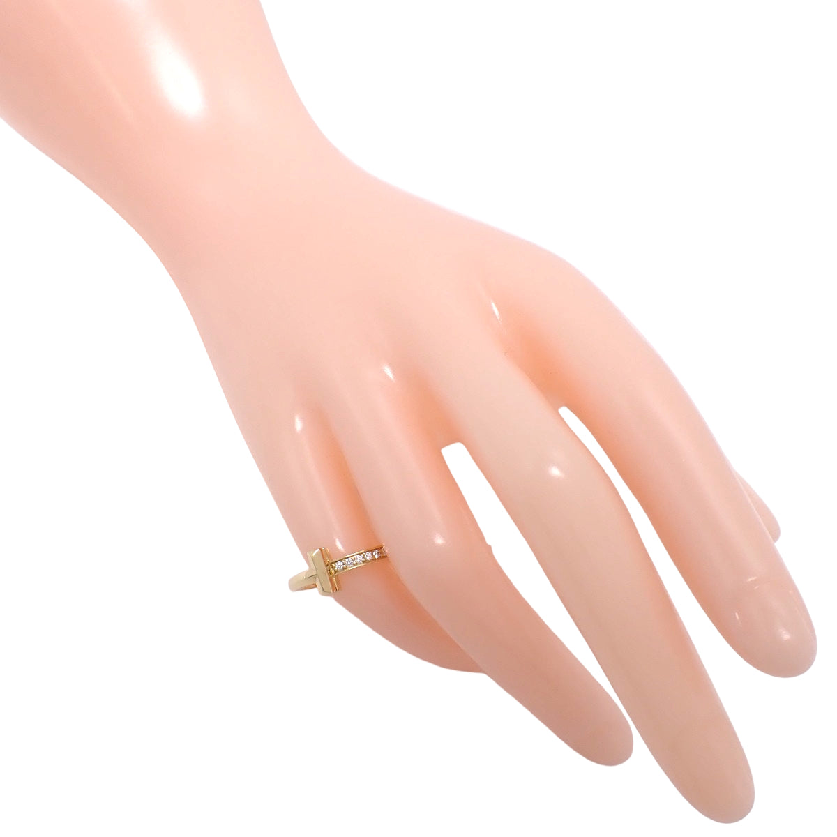 T-One Ring with Diamond, Yellow Gold, 18K Yellow Gold, Size 5 (45), 3.6g