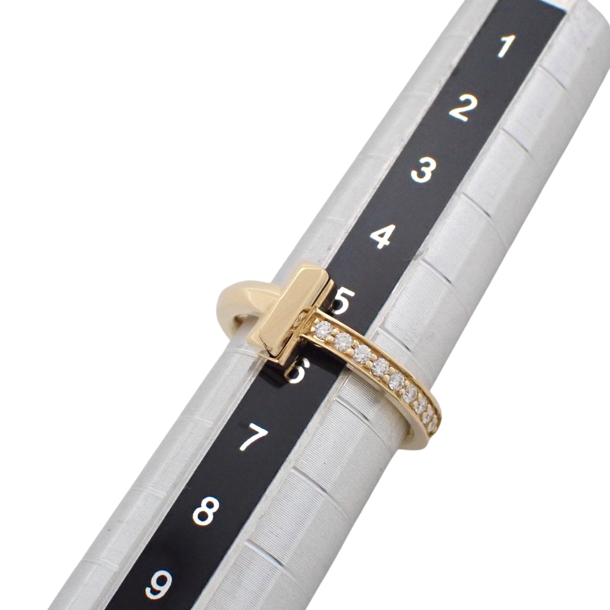 T ワン リング ダイヤモンド イエローゴールド K18YG 5(45)号 3.6g