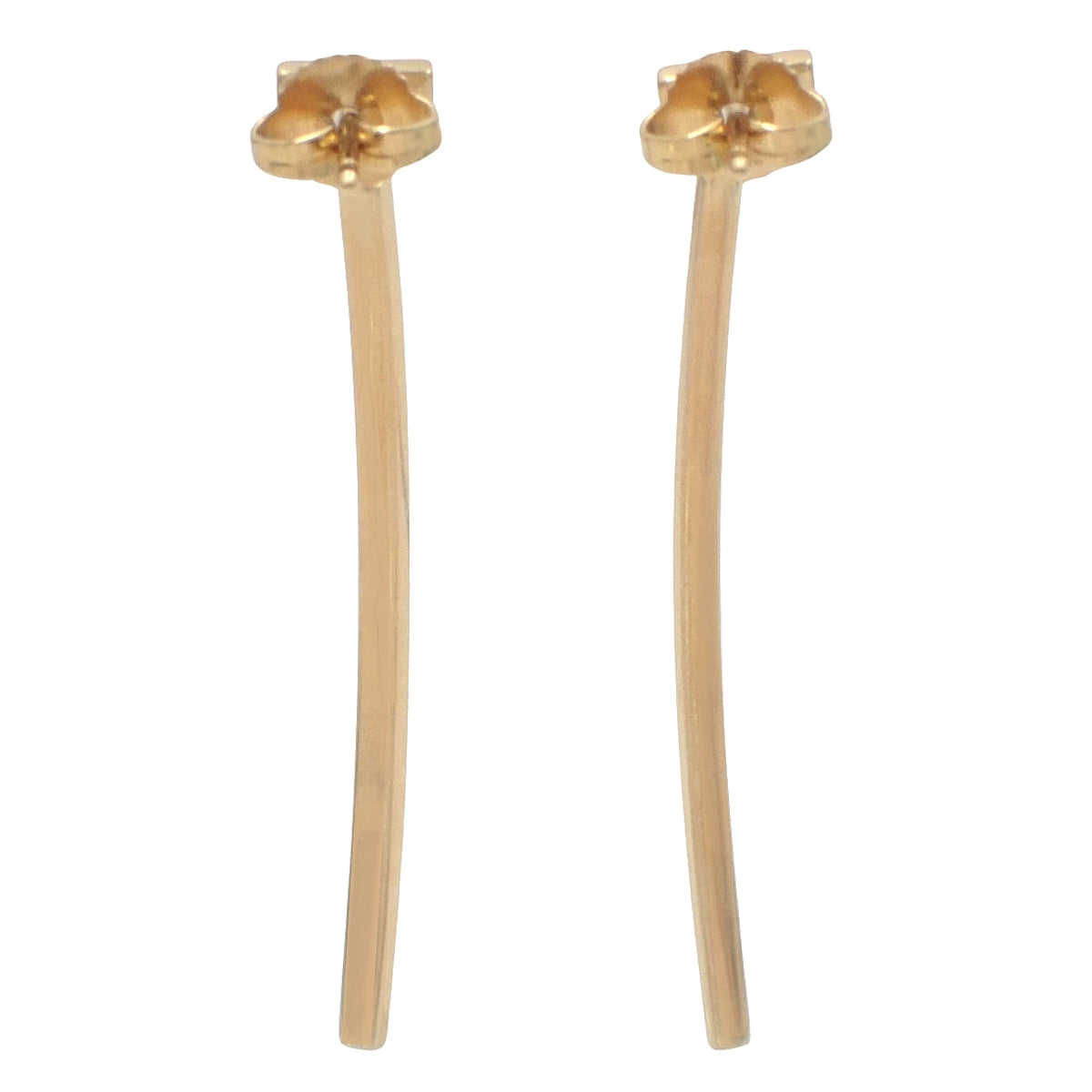 Tiffany T Bar Earrings with Diamonds in 18K Yellow Gold, 4.0g