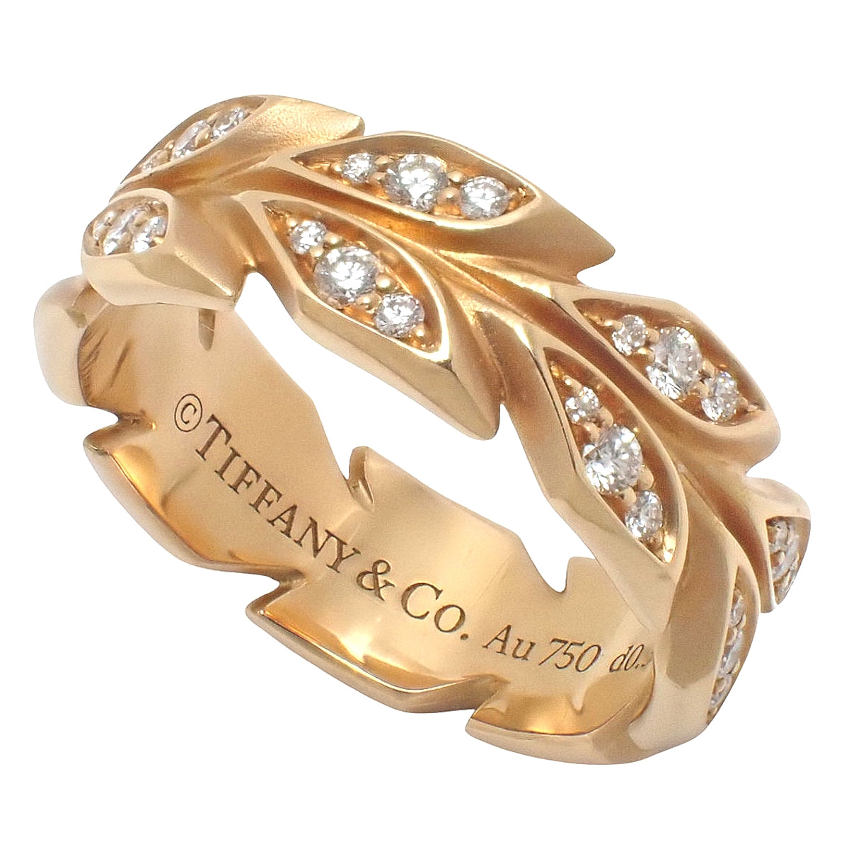 维多利亚藤蔓戒指，钻石，D0.30，粉金，K18PG，5.1克