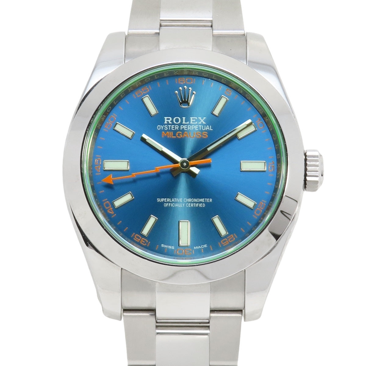 ミルガウス 116400GVZ SS ランダム番 ブルー 自動巻き メンズ