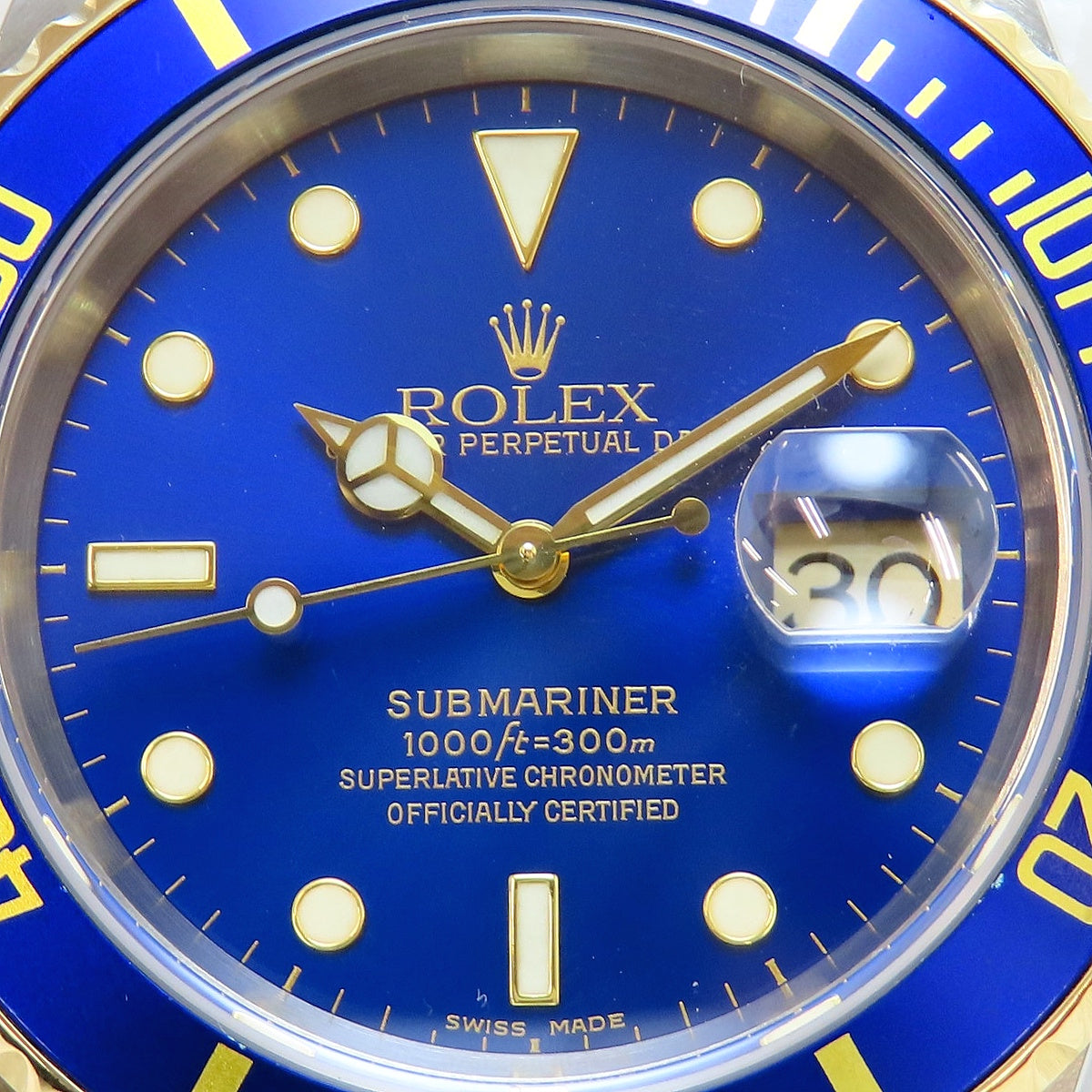 Submariner Date 16613 YG/SS Y-serial Blue Automatic Men's