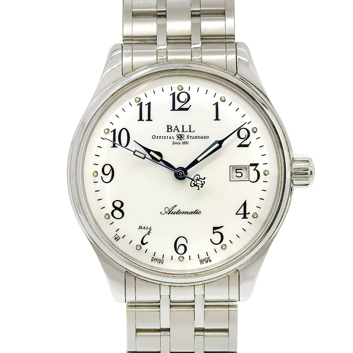 トレインマスター スタンダードタイム 1000本限定 NM3888D SS ホワイト 自動巻き メンズ