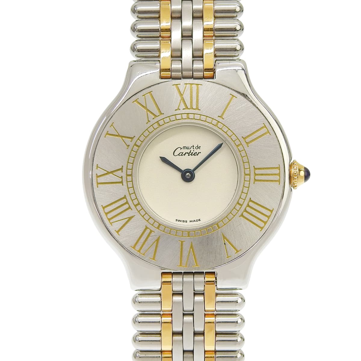 マスト21 ヴァンティアン W10050F4 SS/GP ホワイト クオーツ メンズ