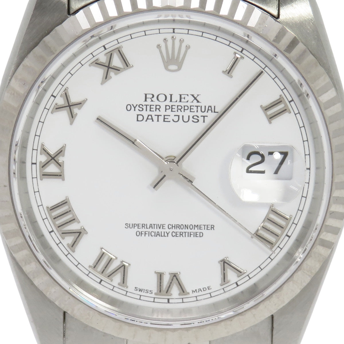 デイトジャスト 16234 WG/SS P番 ホワイト 自動巻き メンズ