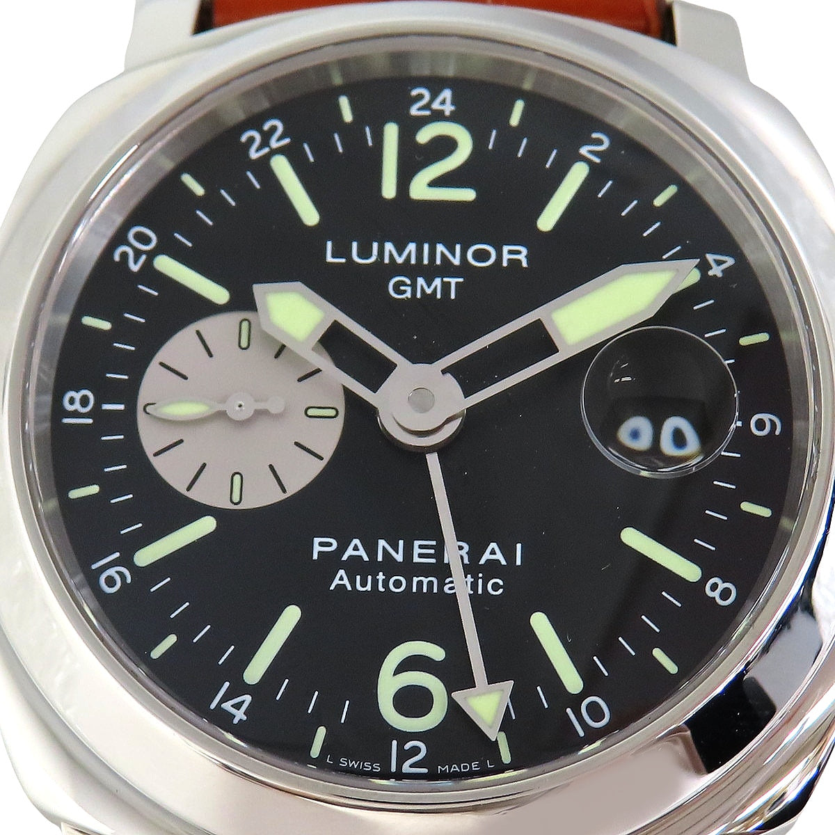 Luminor GMT PAM00088 精钢/皮 黑色 自动机械 男士