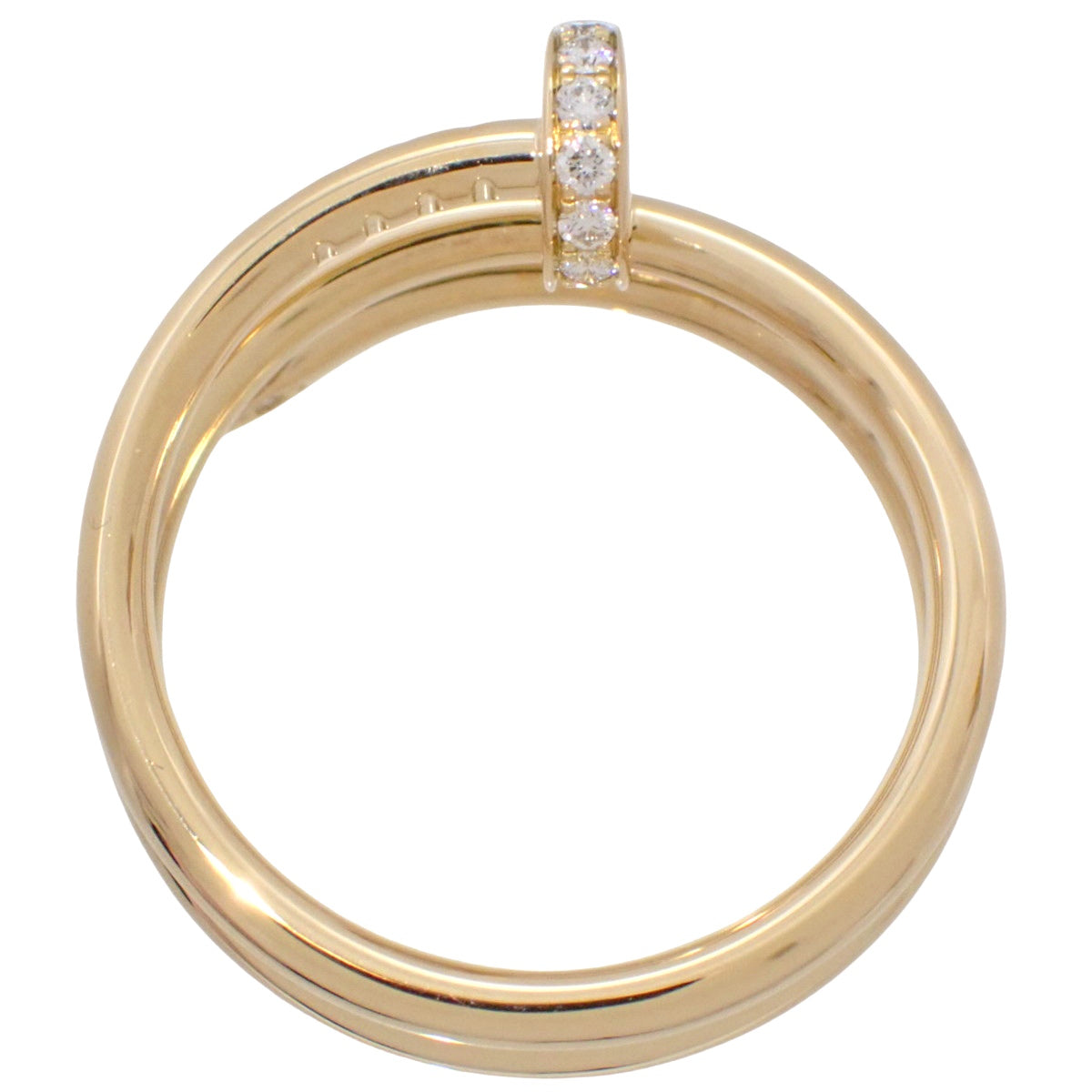 Juste un Clou Double Diamond Ring Yellow Gold K18YG 52 5.3g Accessories Jewelry