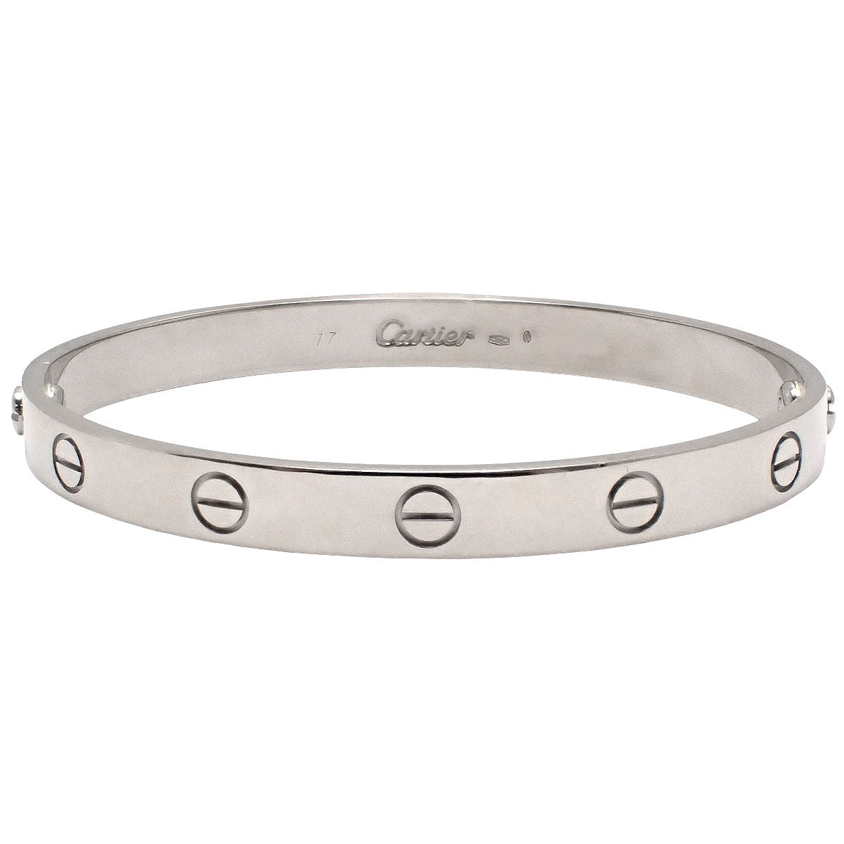 LOVE ブレスレット ホワイトゴールド K18WG 17 32.2g