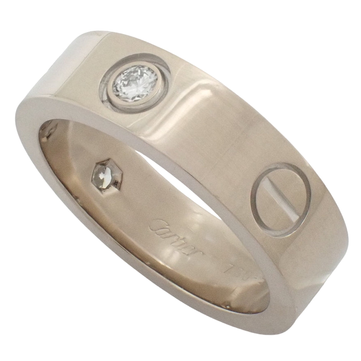 LOVEリング クラシックモデル ダイヤモンド ホワイトゴールド K18WG 52 9.2g