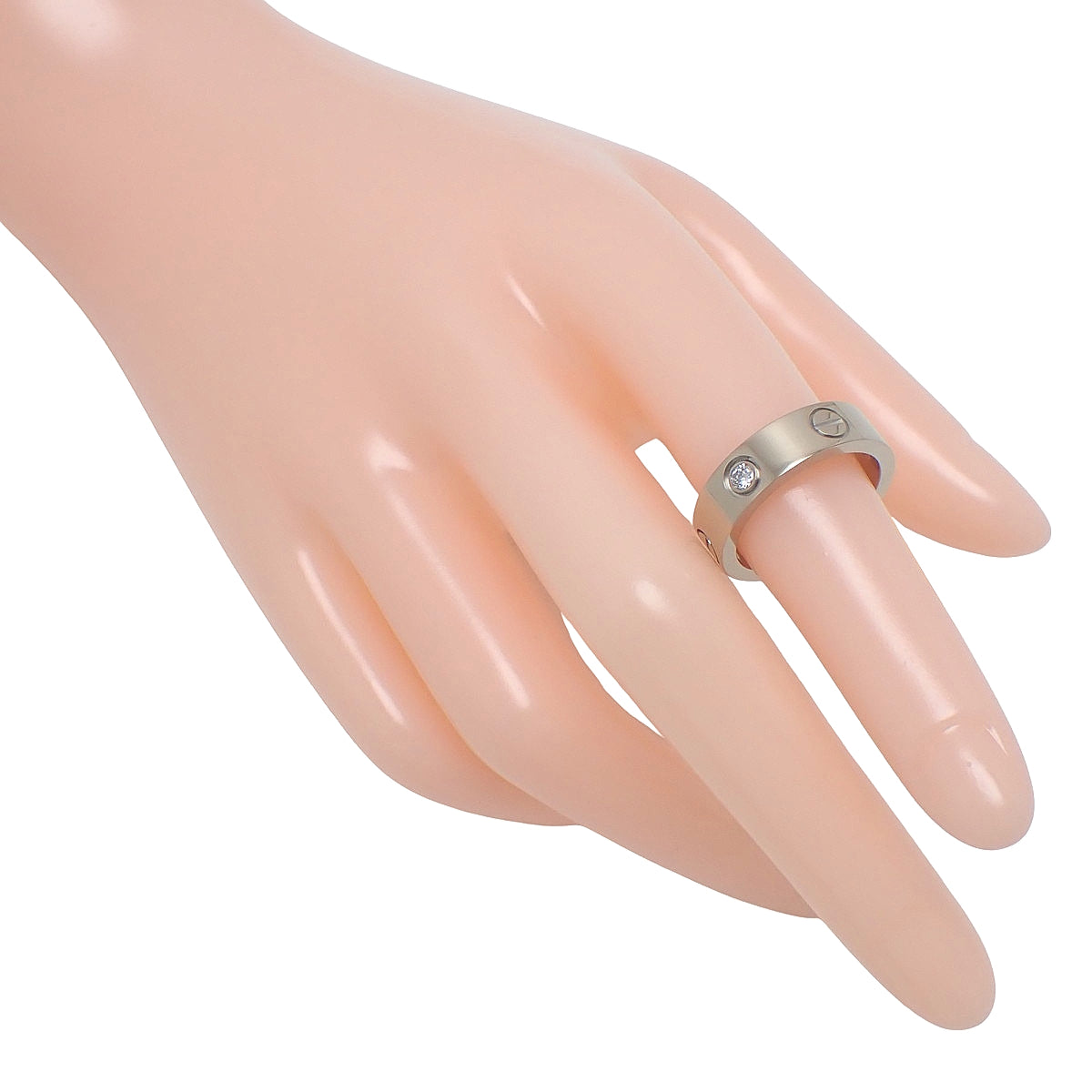 LOVEリング クラシックモデル ダイヤモンド ホワイトゴールド K18WG 52 9.2g