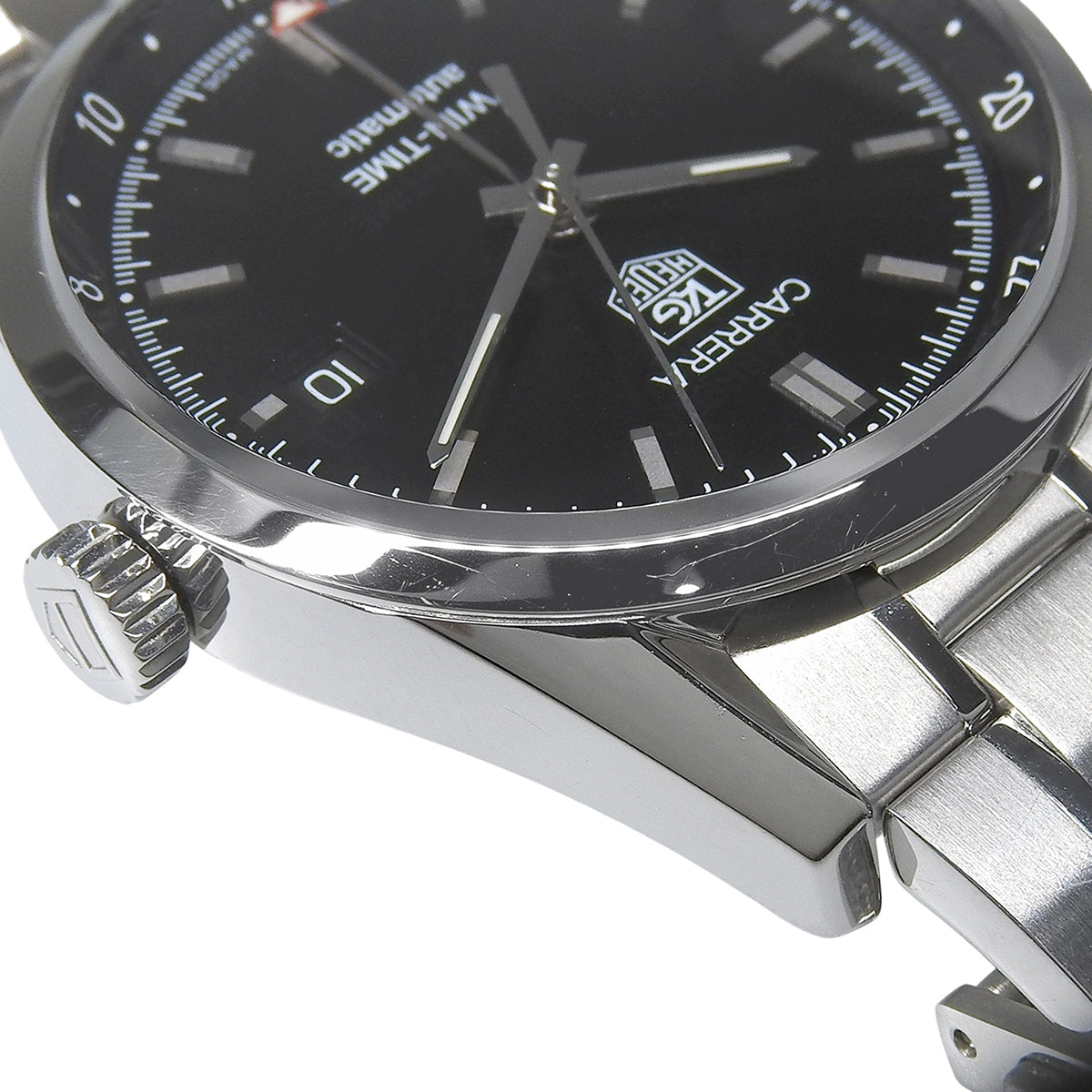 Carrera Twin-Time WV2115.BA0787 SS Black Automatic Men's