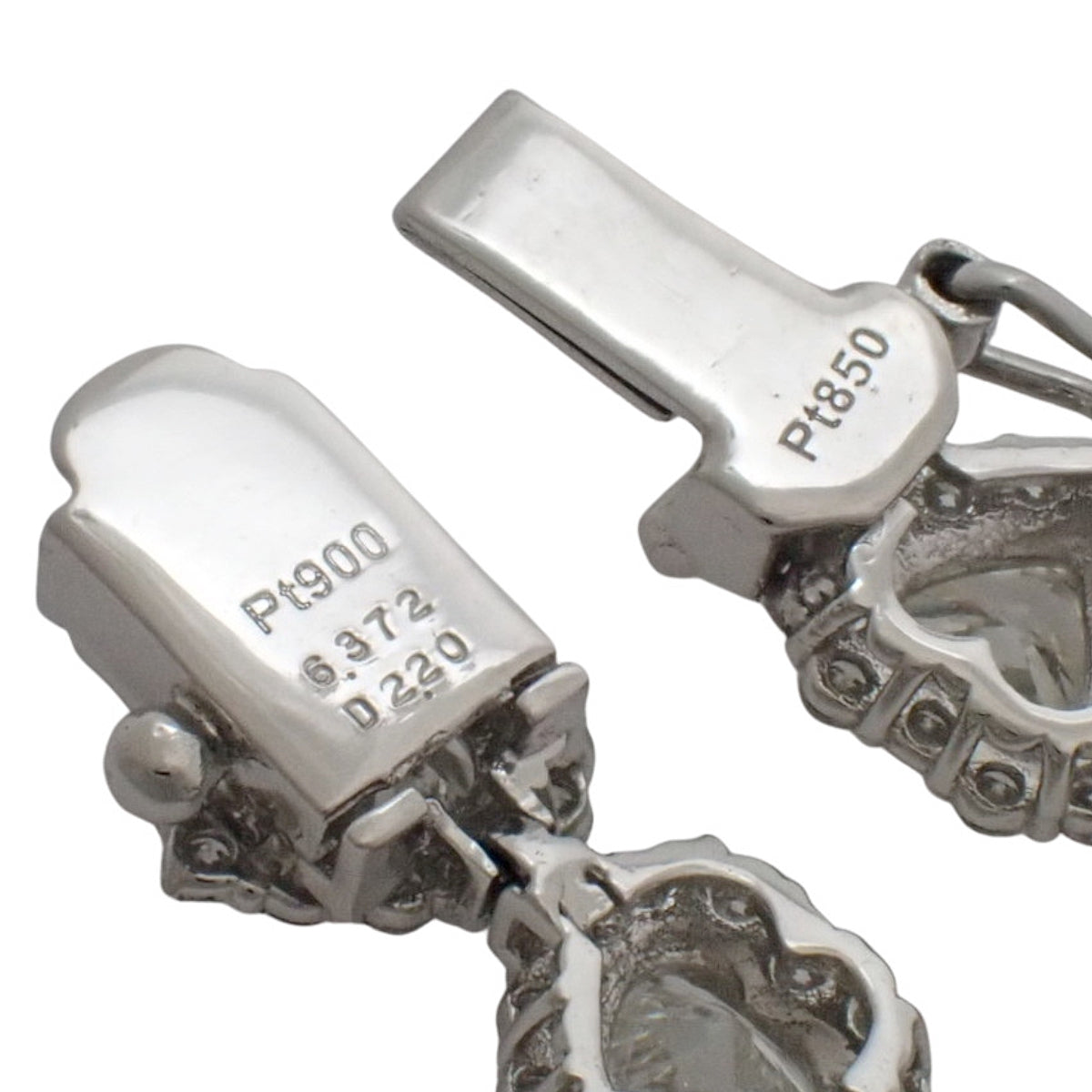 ハート ダイヤモンドブレスレット D6.372/2.20 プラチナ Pt850 プラチナ Pt900 13.0g