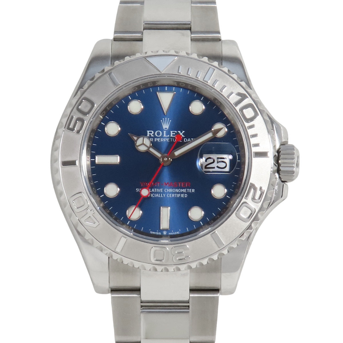 Yacht-Master 126622 Pt/SS Random Serial Bright Blue Automatic Men's