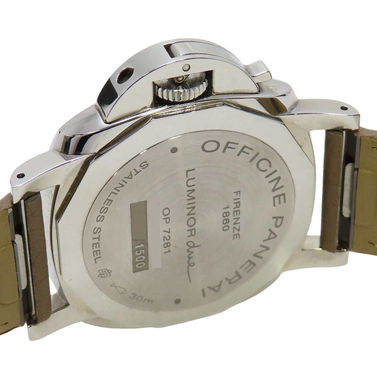 Luminor Due PAM01043 精钢/皮带 白色 自动上链 男士