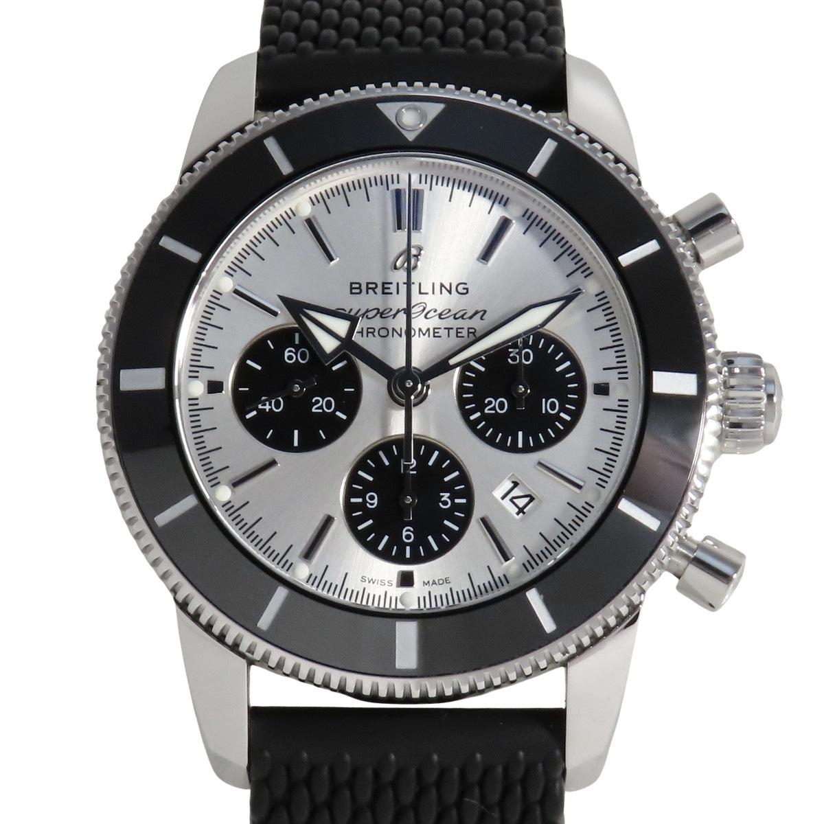 スーパーオーシャンクロノグラフ AB0162 SS/ラバー シルバー 自動巻き メンズ
