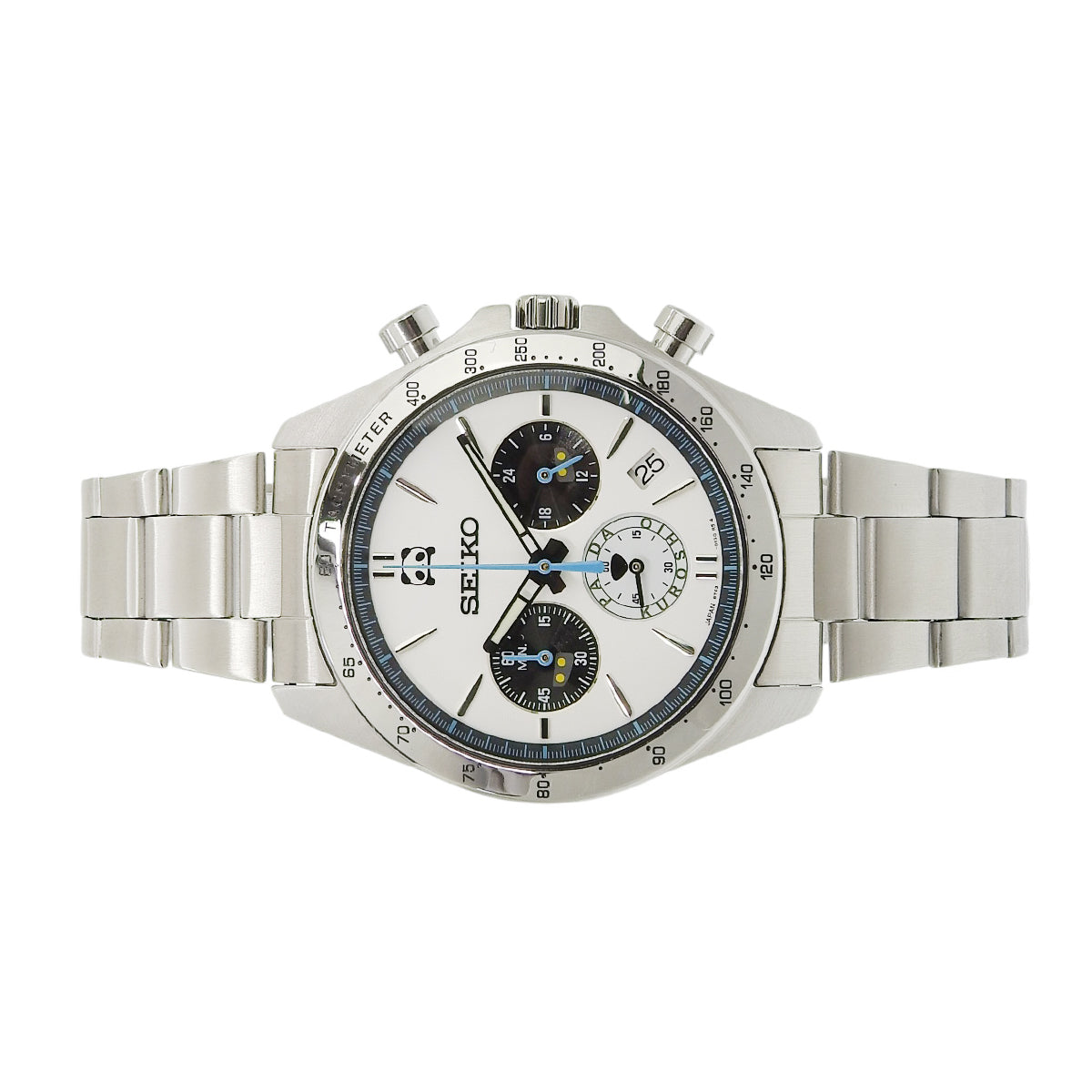 287系 パンダくろしお5周年記念ウォッチ 8T63-01K0 SS ホワイト クオーツ メンズ