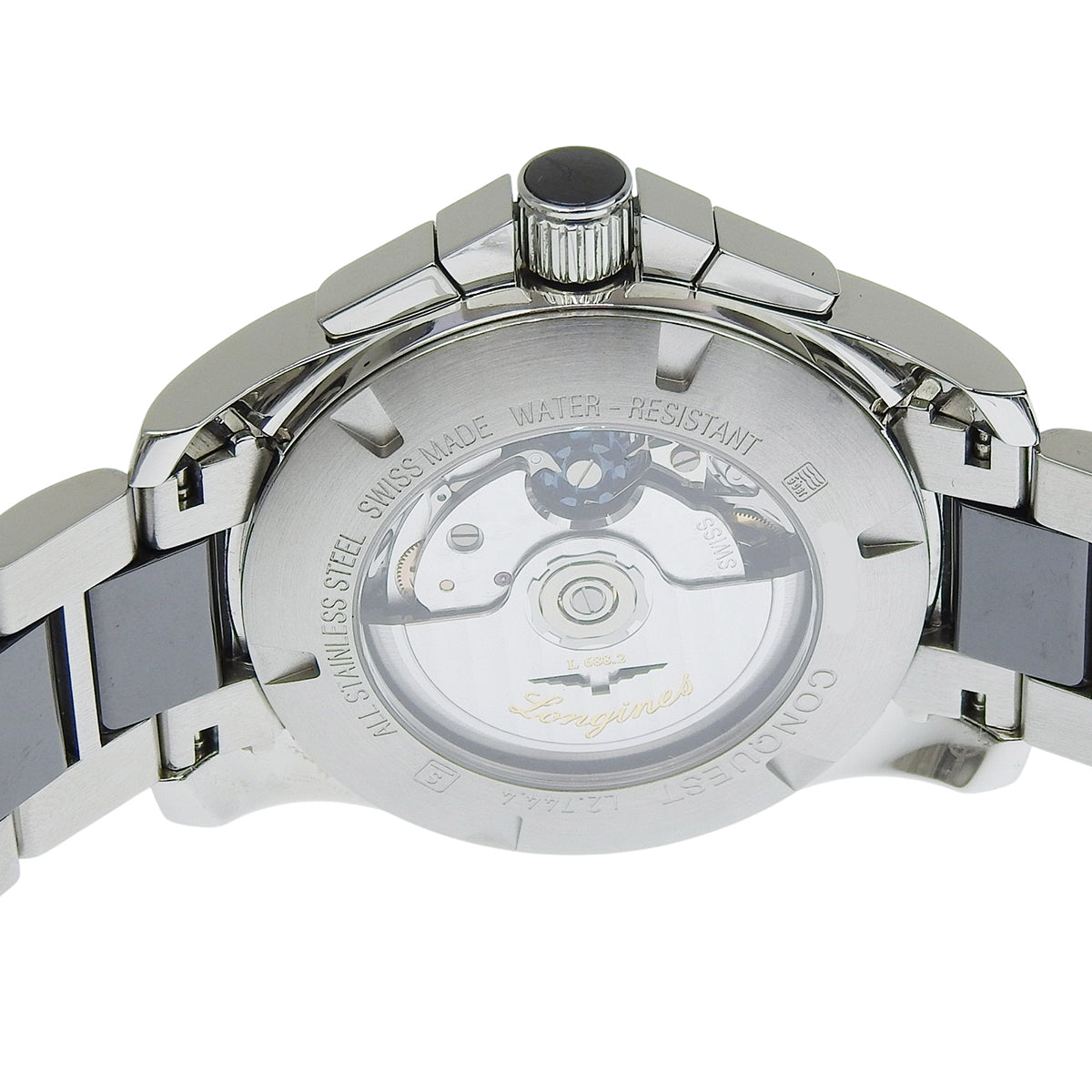 Conquest L2.744.4.56.7 SS/CE Black Automatic Men's