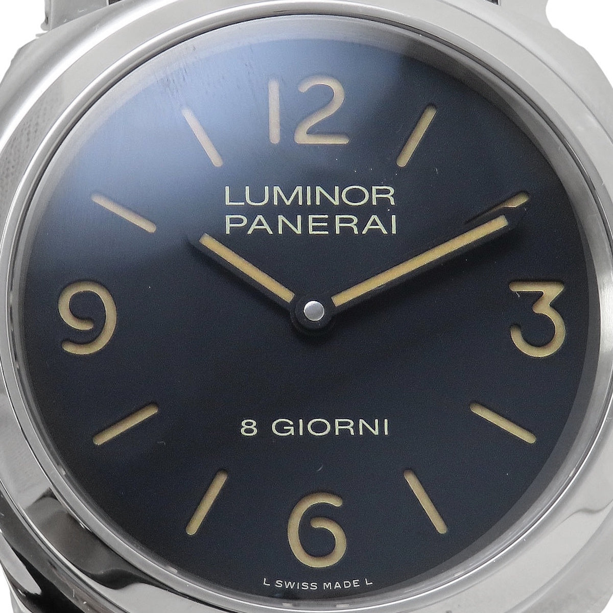ルミノール ベース PAM00914 SS/レザー ブラック 手巻き メンズ