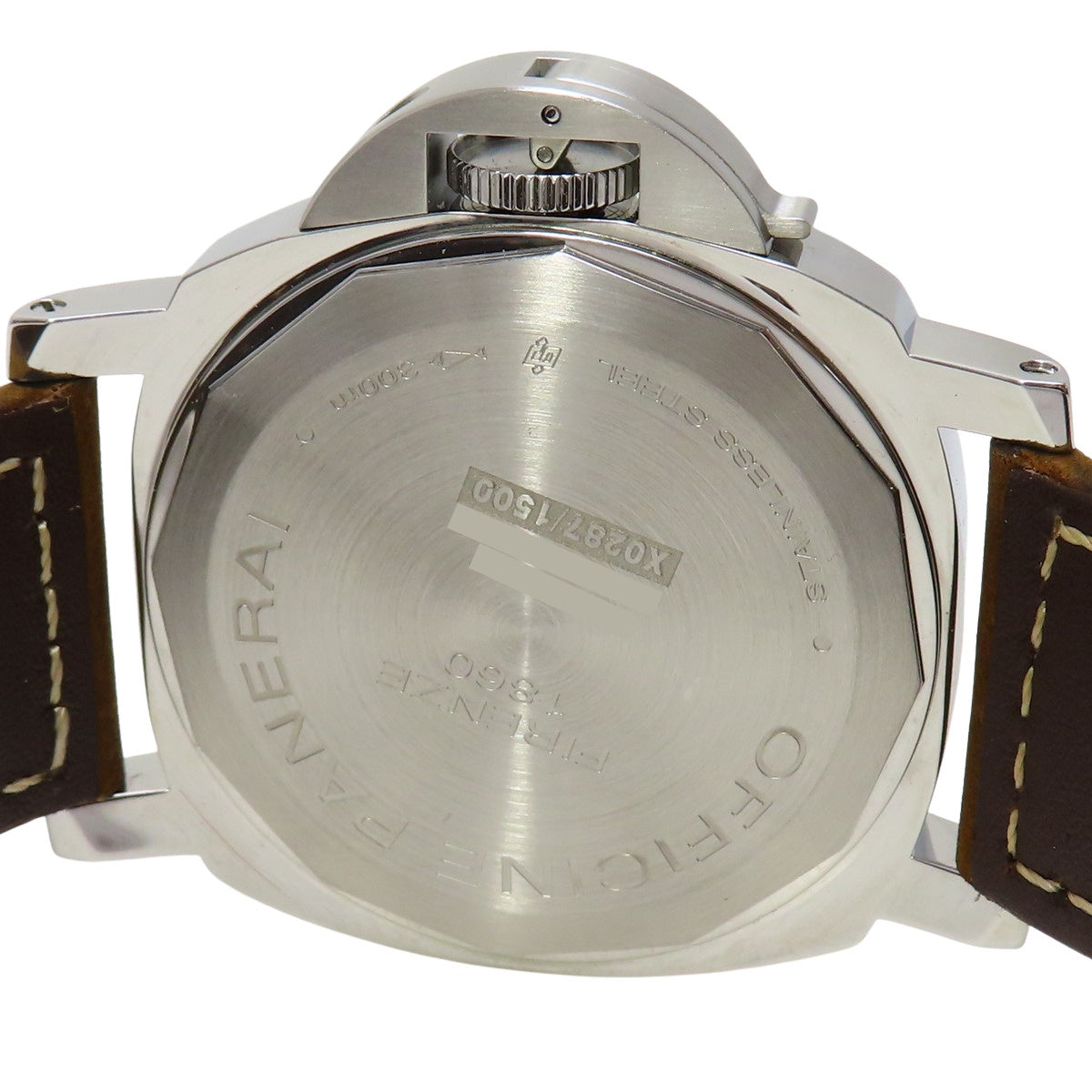 ルミノール ベース PAM00914 SS/レザー ブラック 手巻き メンズ