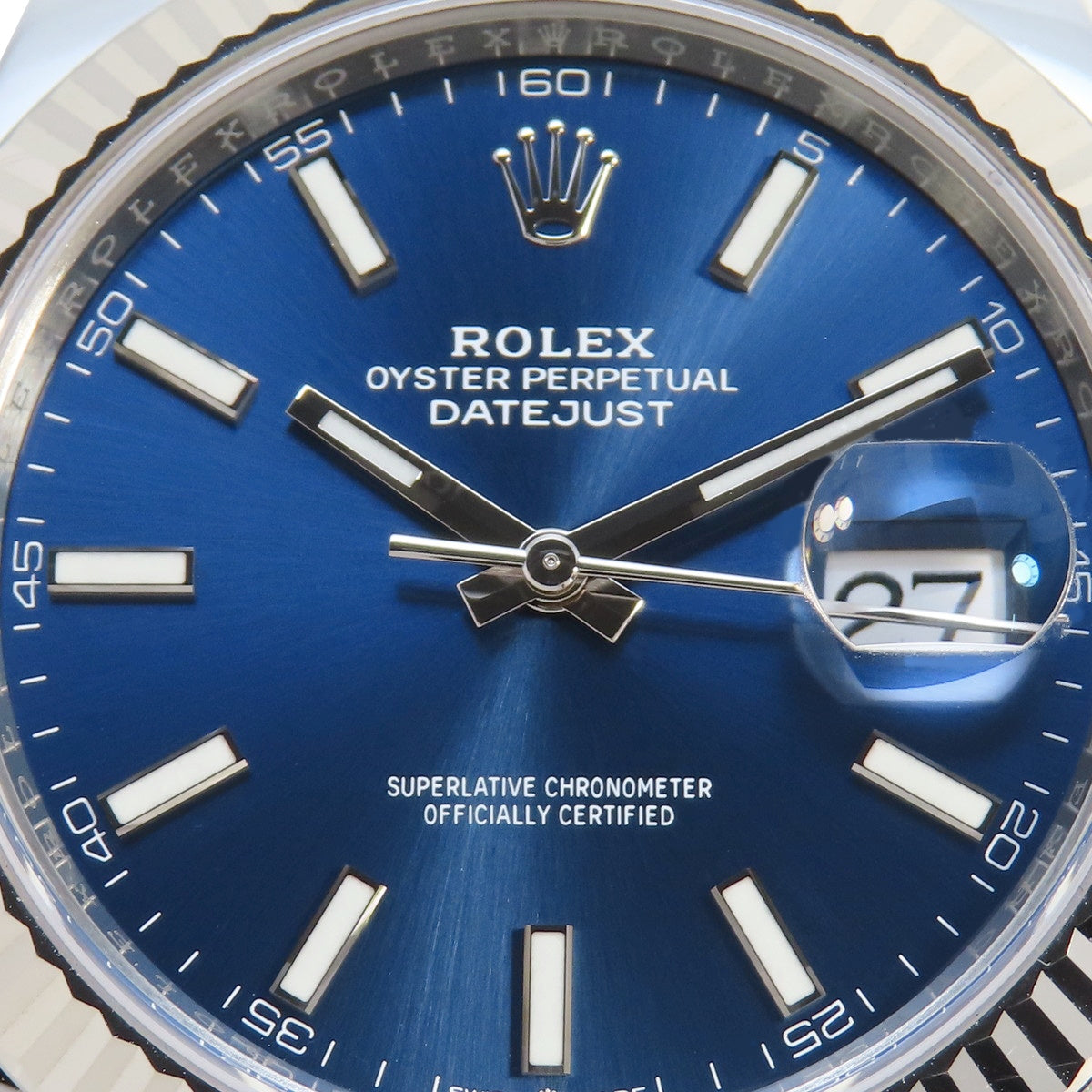 デイトジャスト41 126334 WG/SS ランダム番 ブライトブルー 自動巻き メンズ