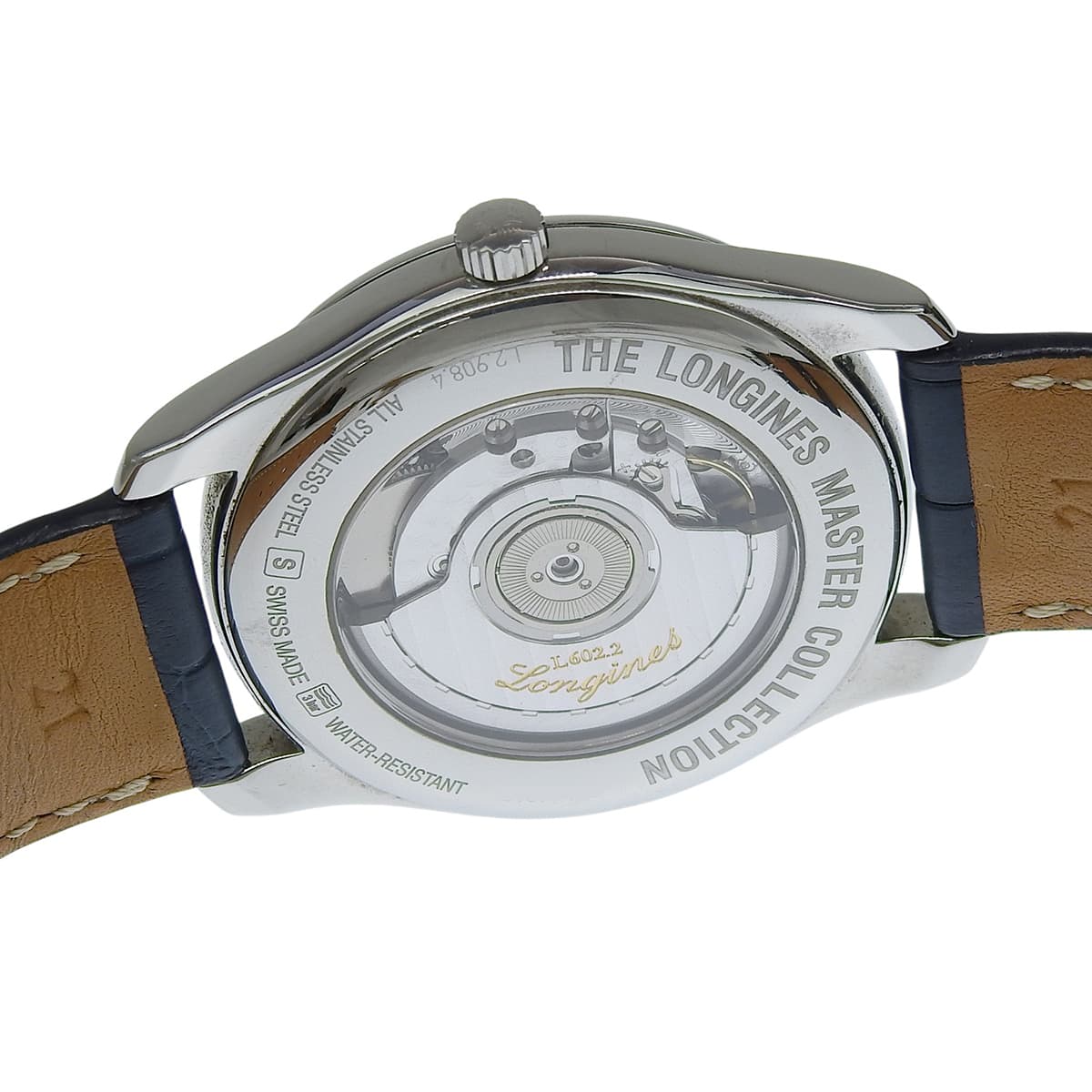 Master Collection L2.908.4.92.0 SS/Leather Blue Automatic Men's