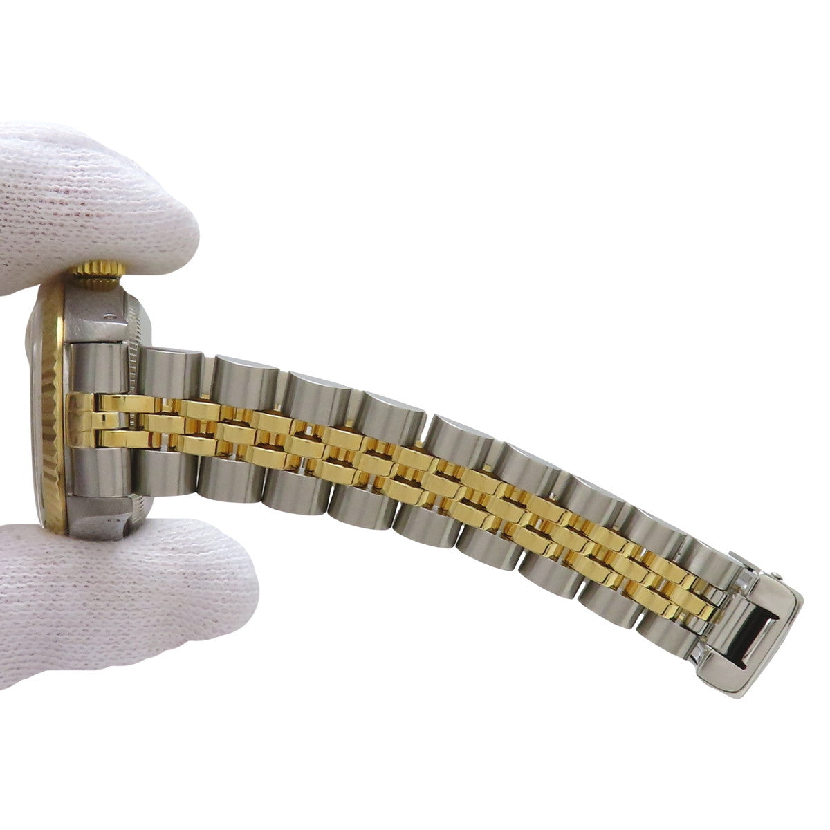 Datejust 69173G YG/SS S-serial Champagne 10P Diamond Automatic Women's
