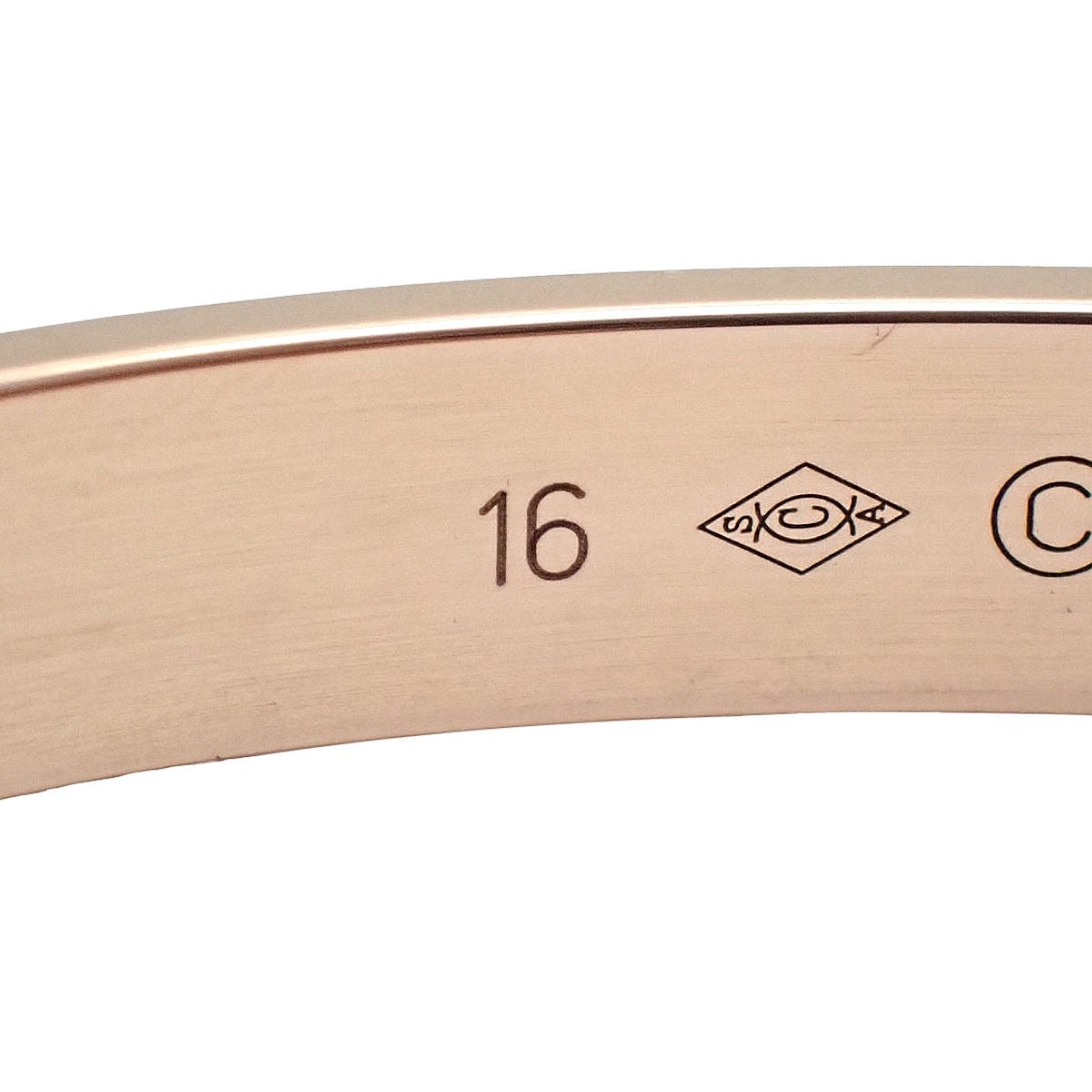 LOVE Bracelet Open Classic Model K18PG 16 21.2g
