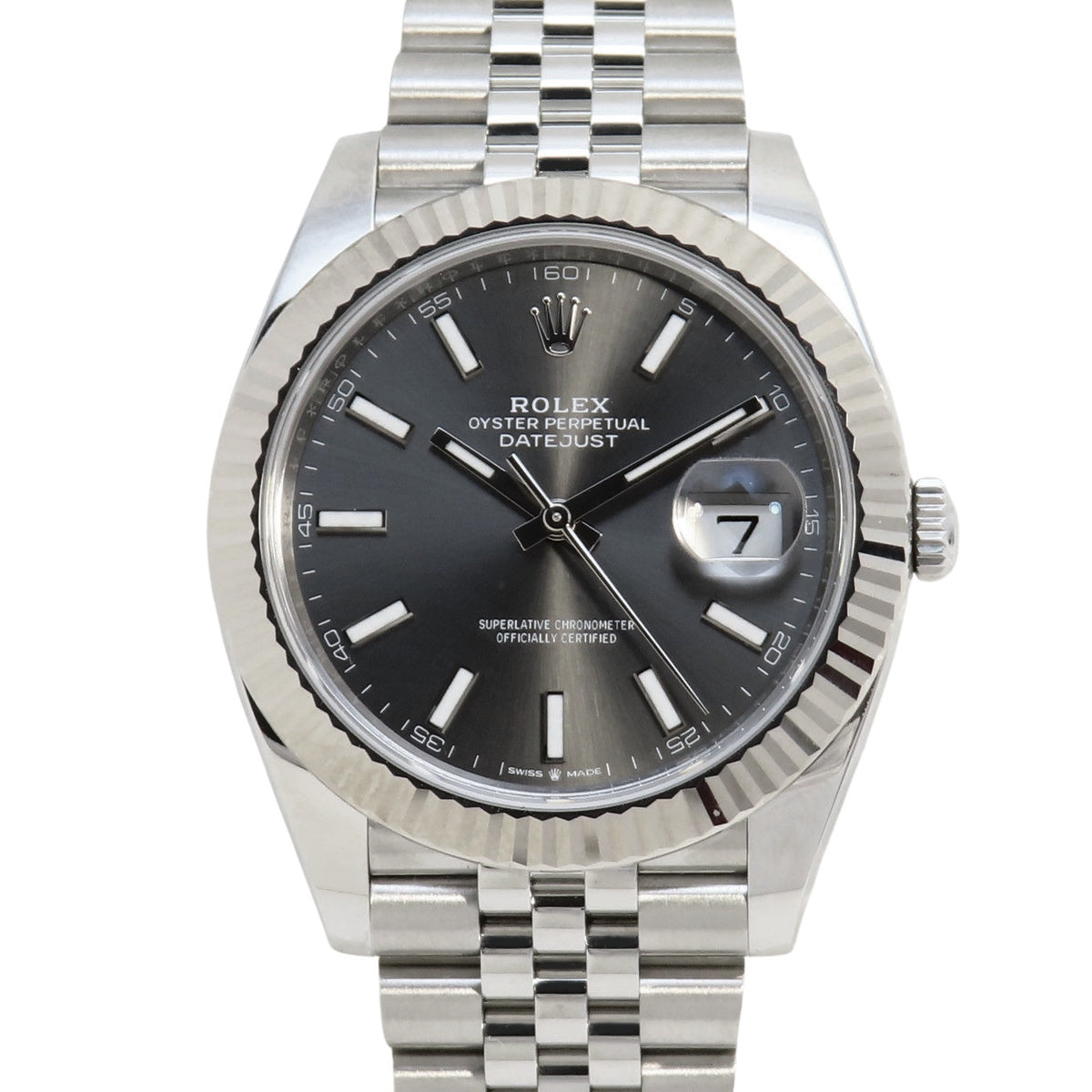 デイトジャスト41 126334 WG/SS ランダム番 スレート 自動巻き メンズ