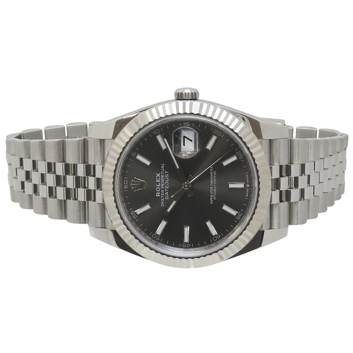 デイトジャスト41 126334 WG/SS ランダム番 スレート 自動巻き メンズ