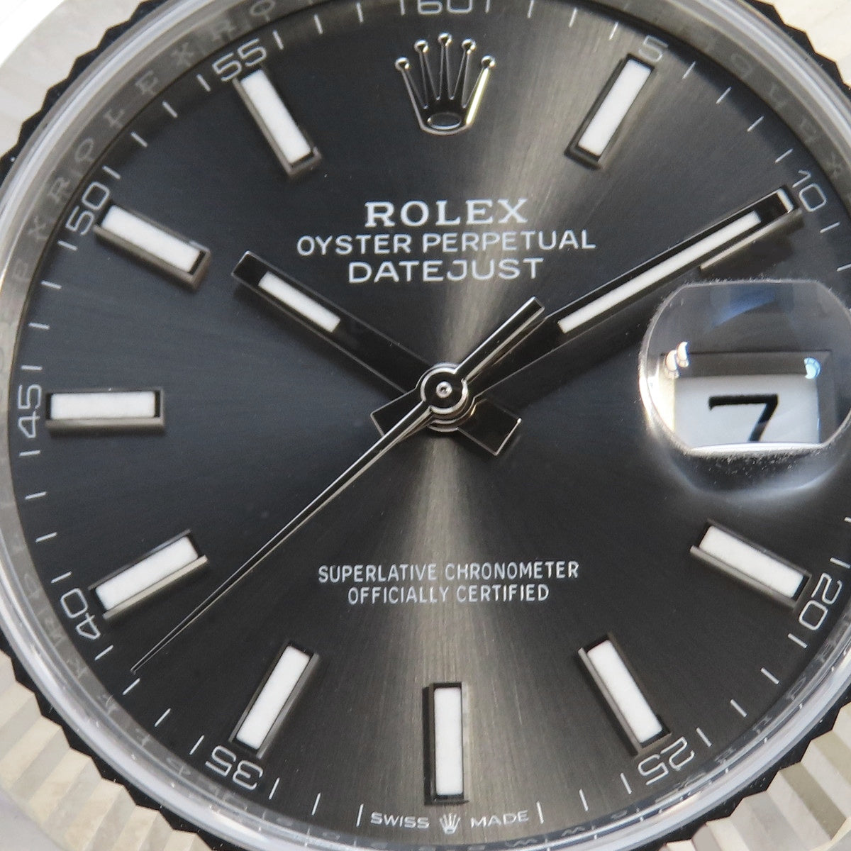 デイトジャスト41 126334 WG/SS ランダム番 スレート 自動巻き メンズ