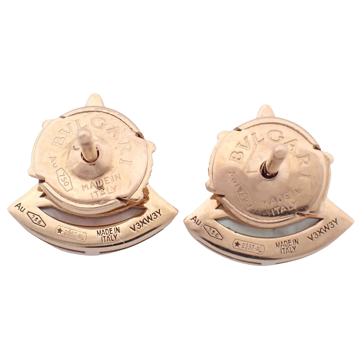 DIVA'S DREAM Earrings Mother-of-Pearl/Diamond Pink Gold K18PG 2.8g