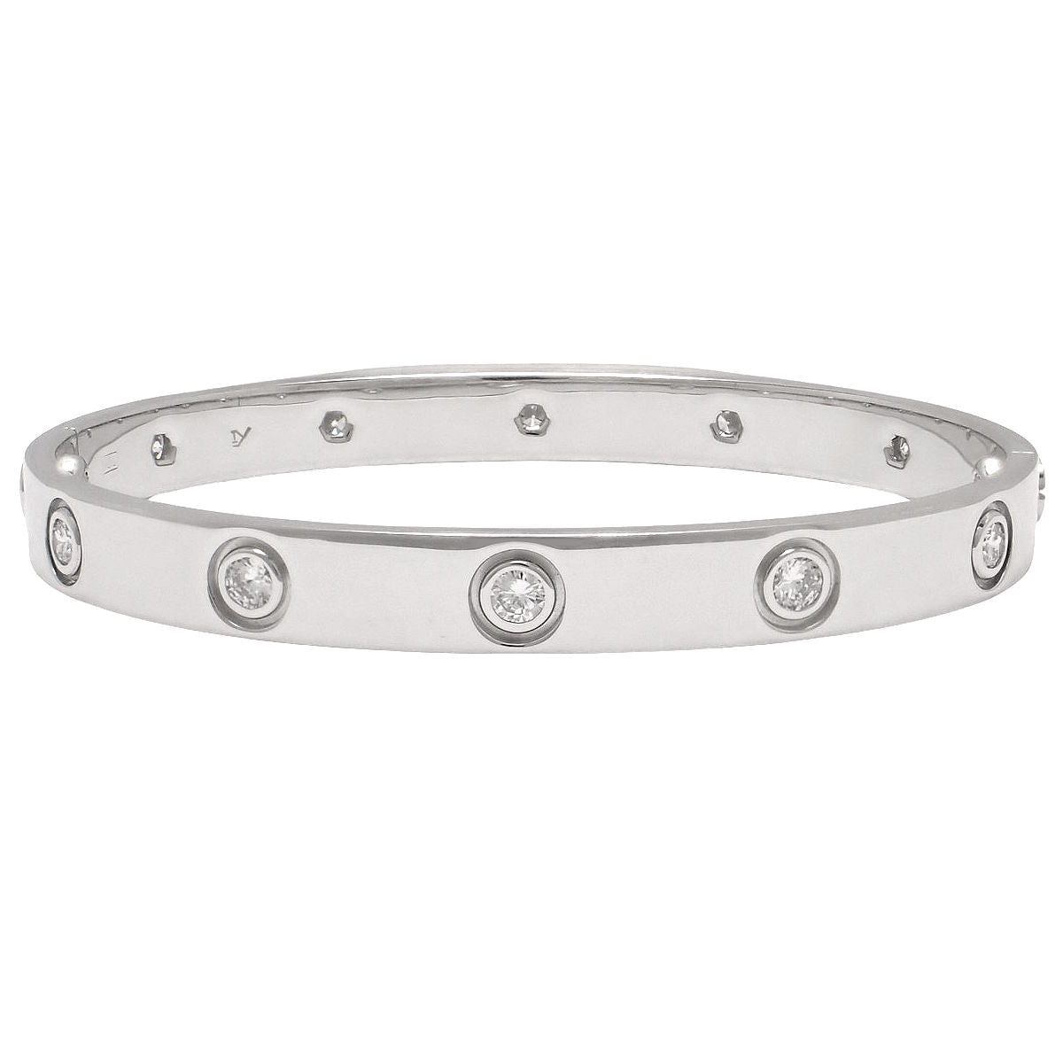 LOVE ブレスレット ダイヤモンド ホワイトゴールド K18WG 16 28.2g