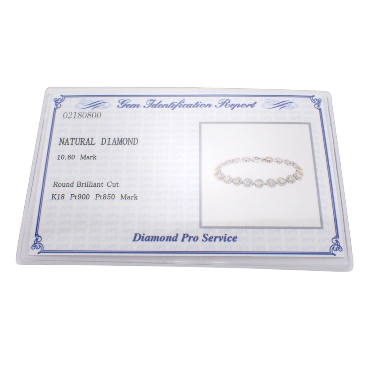 Diamond Flower Tennis Bracelet D10.60 Platinum Pt900 Platinum Pt850 Yellow Gold K18YG 16.4g