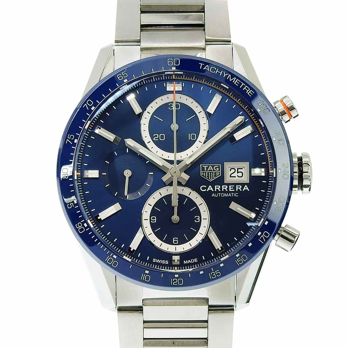 カレラ クロノグラフ CBM2112.BA0651 SS ブルー 自動巻き メンズ